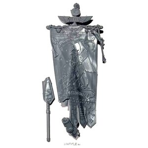 Wielgaśny Sztandar Ultramarines, PRZEOGROMNY, zdobiony z czubem