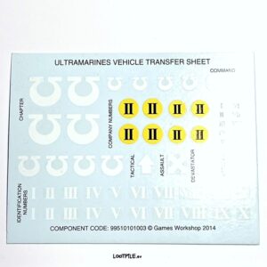 Ultramarines Vehicle Transfer Sheet Kalkomanie 2014 mały - obrazek 1