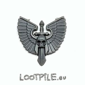 Symbol DA z Czaszką Płaski Średni