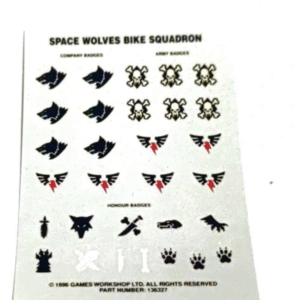 Space Wolves Bike Squad Transfer Sheet Kalkomanie - obrazek 1
