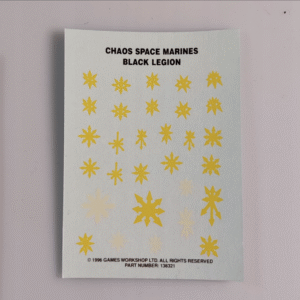 Chaos Space Marine Black Legion Transfer Sheet Kalkomanie Artefakt