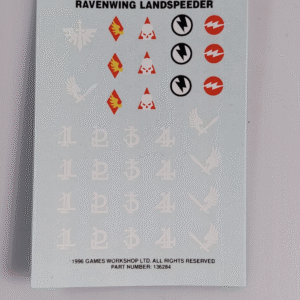 Ravenwing Landspeeder Transfer Sheet Kalkomanie Artefakt