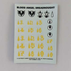 Blood Angels Dreadnoght Transfer Sheet Kalkomanie Artefakt - obrazek 1