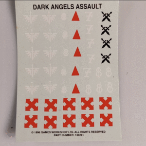 Dark Angels Assault Transfer Sheet Kalkomanie Artefakt
