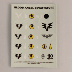 Blood Angels Devastators Transfer Sheet Kalkomanie Artefakt