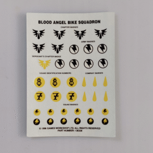 Blood Angels Bike Squadron Transfer Sheet Kalkomanie Artefakt - obrazek 1