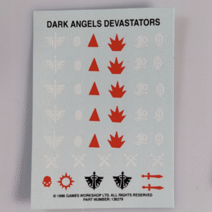 Dark Angels Devastators Transfer Sheet Kalkomanie Artefakt - obrazek 1