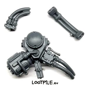 Dół Plecaka do Heavy Melta Rifle z kablami