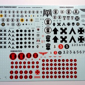 Imperial Fists 2025 Transfer Sheet Kalkomanie - obrazek 1