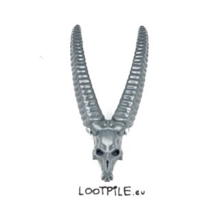 Mała Czaszka z Grubymi Prostymi Rogami