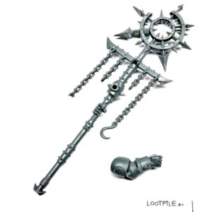 Banner Chaos Space Marines w wyciągniętej ręce