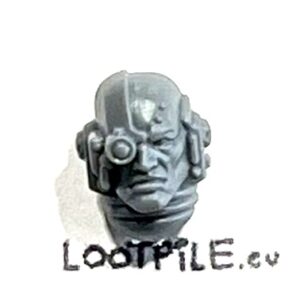 Głowa Space Marine - Metalowa osłona czaszki i celownik, Iron Hands?